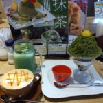 むさしの森珈琲　絞りたて抹茶モンブランパフェ&静岡抹茶のスムージー&ホットキャラメルマキアート